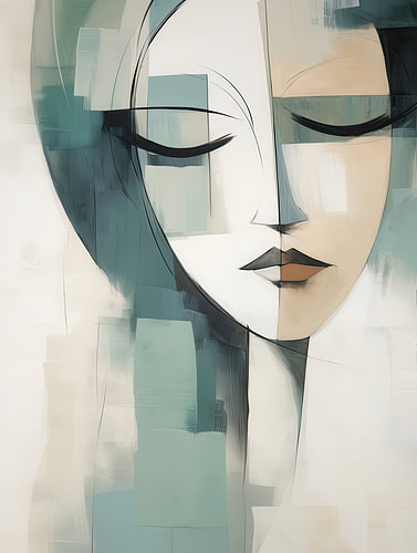 Frau abstrakt