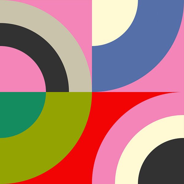 Bauhaus - circles in colorful 5 by Ana Rut Bre