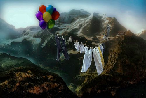 De was buiten hangen