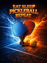 Essen, Schlafen, Pickleball – Retro von Art Bloom