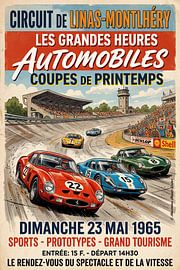 Car race at Linas-Montlhery in 1965 by Theodor Decker