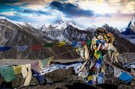 Gebetstücher mit Blick auf den Mount Everest von Jürgen Wiesler Miniaturansicht