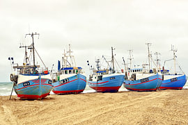 Fischerboote am Wattenmeer von Kult-Fotos