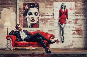 Pop Art tegen de muur van Arjen Roos