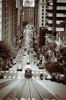 Black and White San Francisco Cable Car