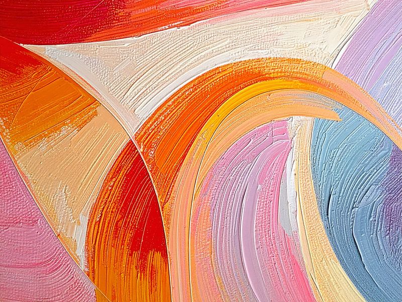 Œuvre d'art abstraite moderne dans des couleurs fraîches et tendance par Studio Pieternel