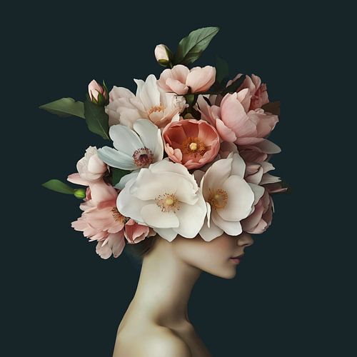 Elegant bloemenportret