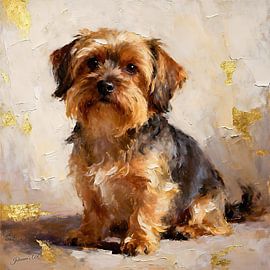 Dandie Dinmont Terrier by Johannas Art Creations