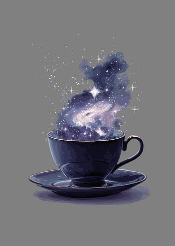 Tasse avec une nébuleuse galactique