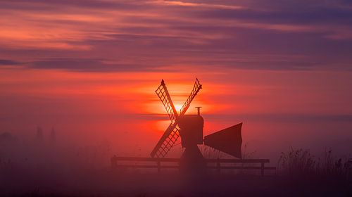 Polder mill at zaanse schans