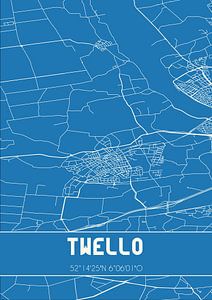 Blauwdruk | Landkaart | Twello (Gelderland) van Rezona