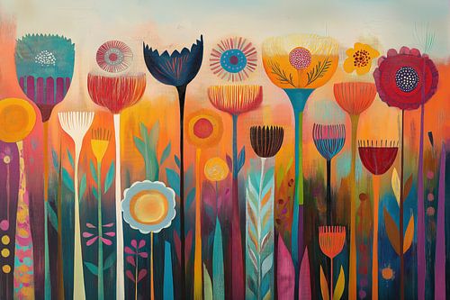 Zomerbloemen abstract