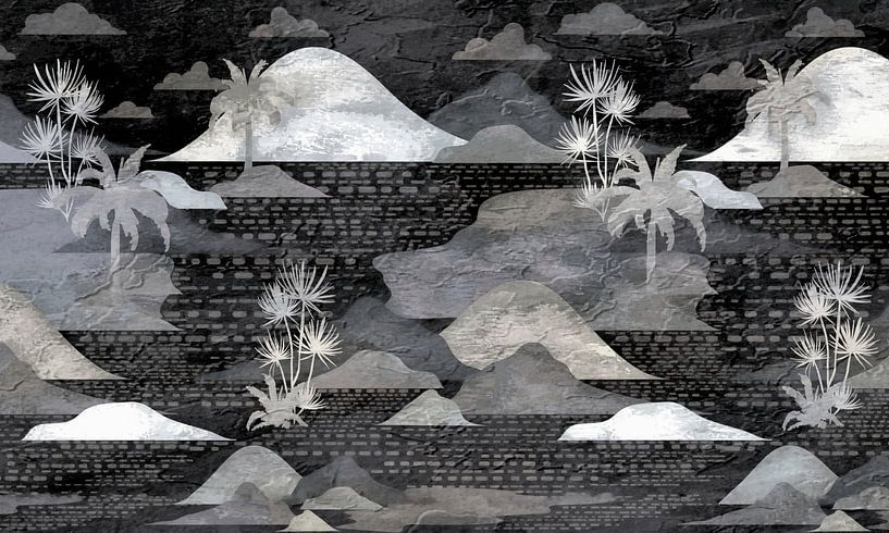 Japanese Landscape Neutral by Mad Dog Art