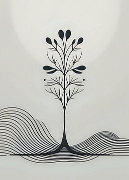 Minimalistische plant van Rizal Azhari