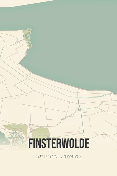 Vintage map of Finsterwolde (Groningen). by Prints of Place