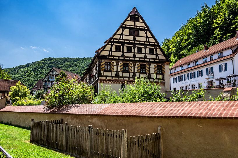 BLAUBEUREN : UITZICHT VANAF HET KLOOSTER VAN BLAUBEUREN van Photoart-Naegele