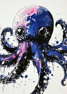 Blue and pink octopus #octopus
