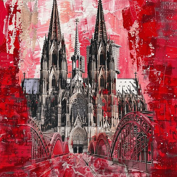 Kölner Dom Hohenzollernbrücke expressiv Architektur von gm_designs