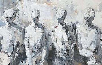 Figures abstraites en gris