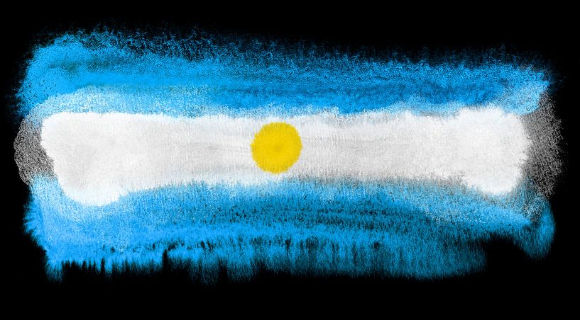 Symbolische nationale vlag van Argentinië van Achim Prill