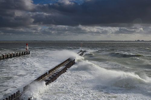 Tempête à l'embarcadère de Vlissingen