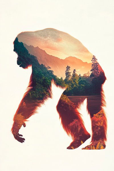 Esprit de la nature dans la silhouette par Poster Art Shop