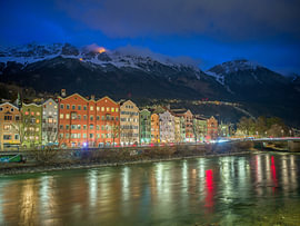 Innsbruck - Blick über den Inn zur Nordkette von Thomas Bugdoll