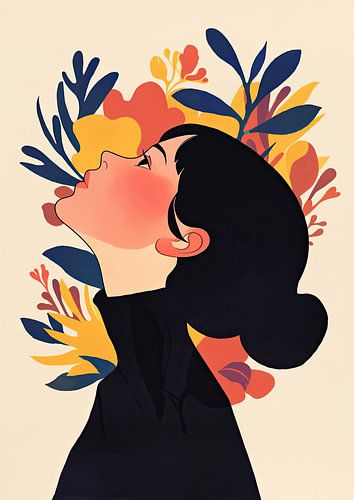 Modernes minimalistisches Porträt