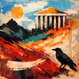 Rabe über dem Tempelberg von ButterflyPix