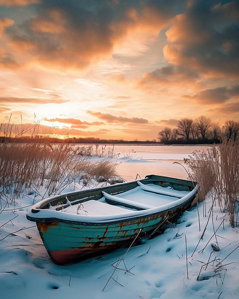 Winterschlaf am See von fernlichtsicht
