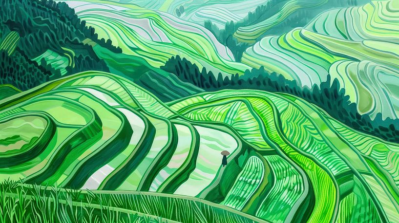 Rice farmer's labour by ByNoukk
