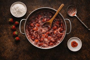 Jam maken.Transformatie onder hitte