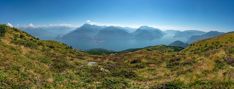 Panoramic view of Lake Como from Monte Bregagno by Leo Schindzielorz