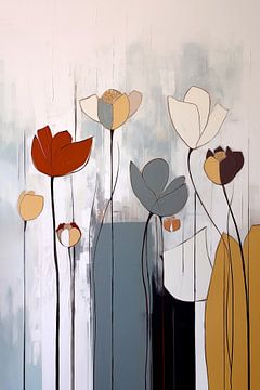 Abstract Flowers by Dakota Wall Art