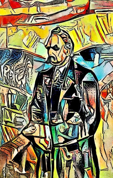Portret Friedrich Nietzsche van zam art