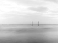 Piles at high tide