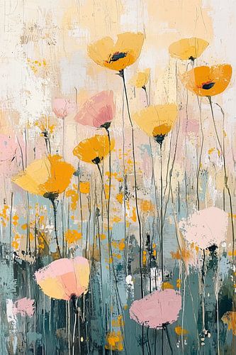 Flowers in pink and yellow