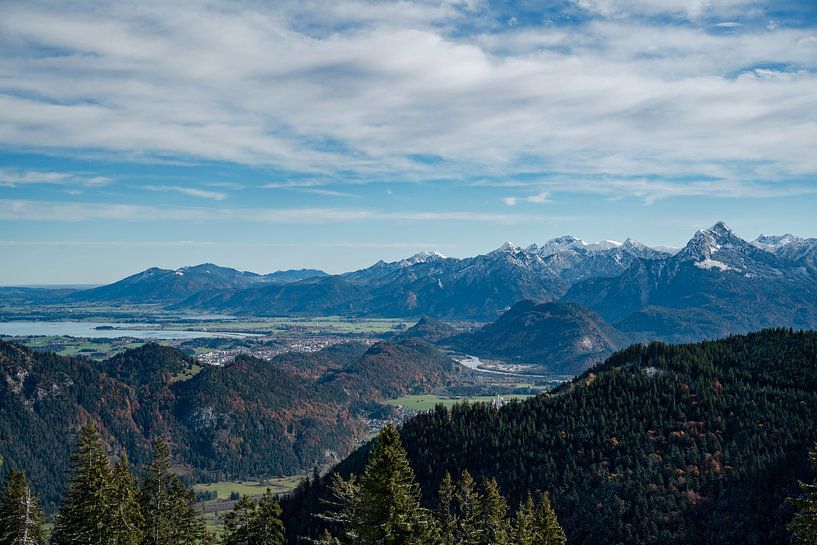 Neuschwanstein, Tegelberg, Vils, Forggensee, Füssen, Falkenstein with fresh new snow in autumn by Leo Schindzielorz