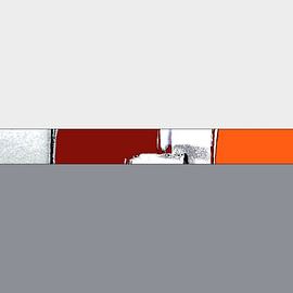 Abstract colour fields / Grey, red, orange