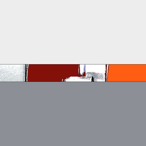 Abstracte kleurvlakken / Grijs, rood, oranje