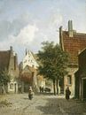 A Amsterdam street scene - Adrianus Eversen by Mooie Meesters thumbnail