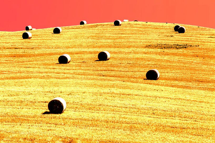 Strorollen, Val d'Arbia, Toscane. von Rens Kromhout
