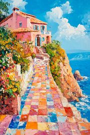 Une idylle côtière colorée sur Poster Art Shop