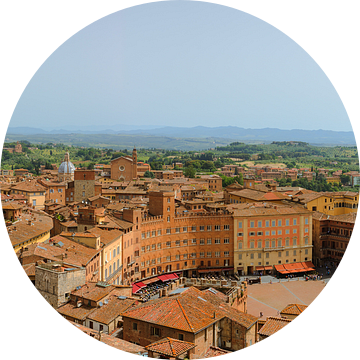 Panorama over Siena, Toscane, Italië van Henk Meijer Photography