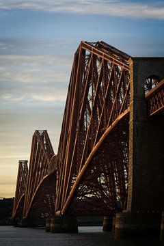 Steel bridge in evening light
