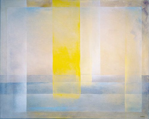 Yellow in light blue