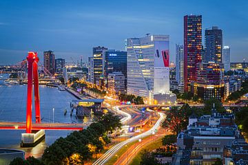 Uitzicht op Rotterdam, Nederland van Frank Verburg
