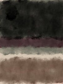 Groot abstract schilderij in Rothko stijl aardse kleuren van Dina Dankers