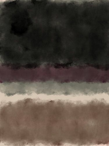 Groot abstract schilderij in Rothko stijl aardse kleuren