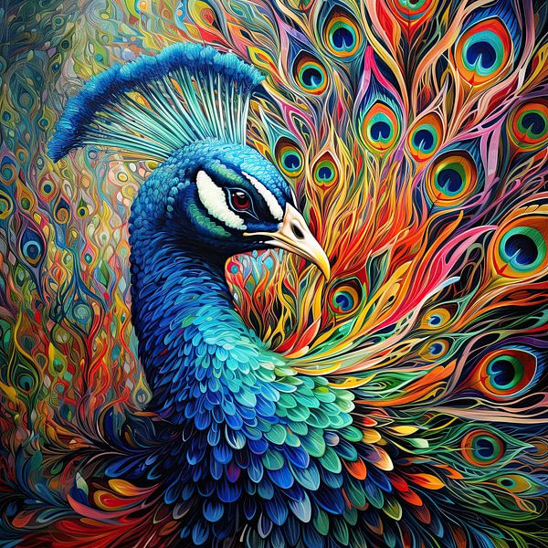 Bird: Peacock by Eye catching paintings
